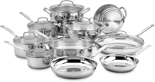 17-Piece Cookware Set, Chef'S Classic Steel Collection 77-17N